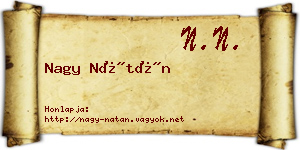 Nagy Nátán névjegykártya